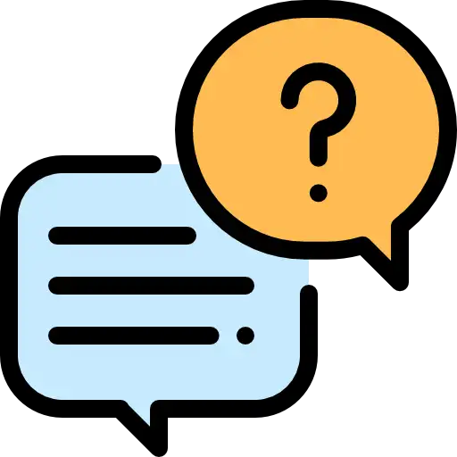 icono de una pregunta para representar las preguntas mas comunes en conversaciones de presentación en francés 