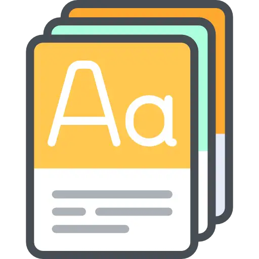 icono para representar el vocabulario basico en frances